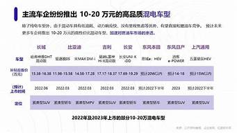 2023新能源汽车品牌排名_2021年新能源汽车排行